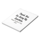 Bloc-note Merci pour être ma Sunshine maman cadeaux (Tourné)