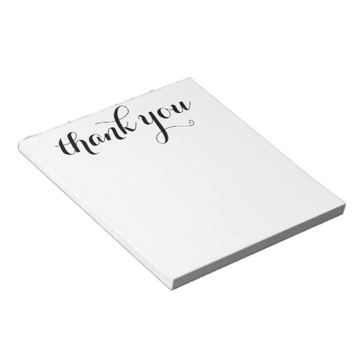 Bloc-note Merci Thank Script Impression 5.5 x 6 (Incliné)
