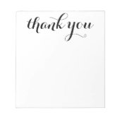 Bloc-note Merci Thank Script Impression 5.5 x 6 (Devant)