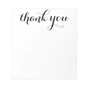 Bloc-note Merci Thank Script Impression 5.5 x 6
