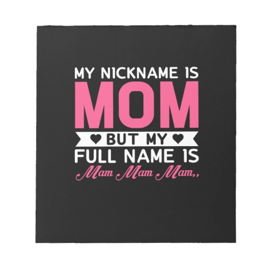 Bloc-note Mère Art Mon Surnom Est Maman (Devant)