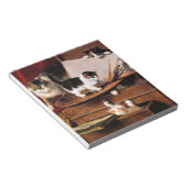 Bloc-note Mère Chat et chatons sur table (Incliné)