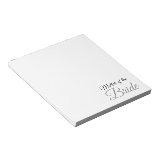 Bloc-note Mère de mariée Script Grey (Incliné)