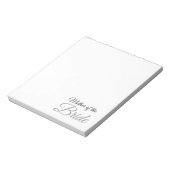 Bloc-note Mère de mariée Script Grey (Tourné)