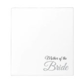 Bloc-note Mère de mariée Script Grey (Devant)