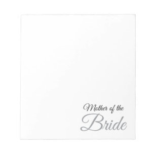 Bloc-note Mère de mariée Script Grey