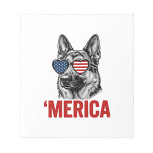 Bloc-note Merica Berger Allemand Drapeau Lunettes de Soleil