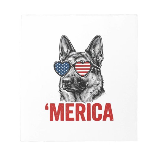 Bloc-note Merica Berger Allemand Drapeau Lunettes de Soleil (Devant)
