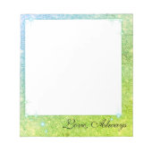 Bloc-note Mermaid Bleu Vert Parties scintillant Étincelle Fa (Devant)