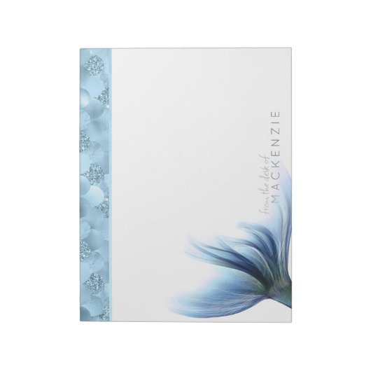 Bloc-note Mermaid Glam Tail | Dusty Ice Blue Luster Custom (Tourné)