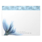 Bloc-note Mermaid Glam Tail | Dusty Ice Blue Luster Custom (Devant)