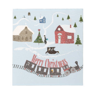 Bloc-note Merry Christmas , rétro