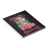 Bloc-note Merry Christmas Vintage Red Santa Truck (Incliné)