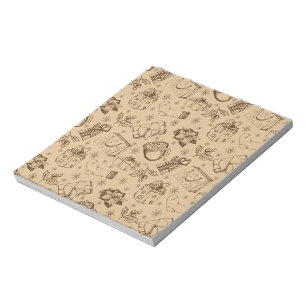 Bloc-note Merry christmas vintage style pattern hand drawn