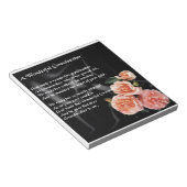 Bloc-note Merveilleux poème grand-mère - fleurs sur noir (Incliné)