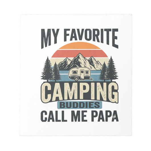 Bloc-note Mes copains de camping préférés m'appellent Papa S (Devant)