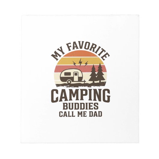 Bloc-note Mes copains de camping préférés m'appellent Papa V (Devant)