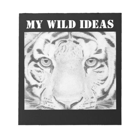 Bloc-note Mes idées folles - Yeux tigres (Devant)