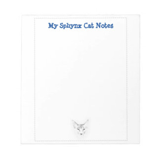 Bloc-note Mes notes de chat Sphynx jolies croquis