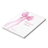 Bloc-note Message capsule anniversaire fille ruban rose (Tourné)