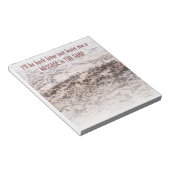 Bloc-note Message dans le sable (Incliné)