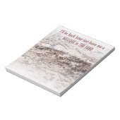 Bloc-note Message dans le sable (Tourné)