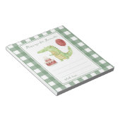 Bloc-note Message de capsule d'anniversaire de crocodile (Incliné)