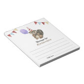 Bloc-note Message de capsule de l'heure d'anniversaire d'un (Incliné)