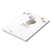 Bloc-note Message de capsule de l'heure d'anniversaire d'un (Tourné)