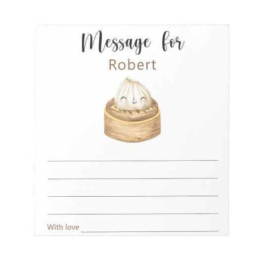 Bloc-note Message de capsule de temps d'anniversaire chinois (Devant)