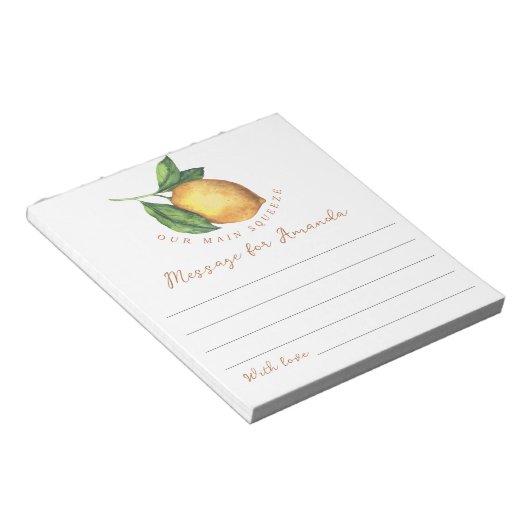 Bloc-note Message de capsule temporelle d'anniversaire de ci (Incliné)