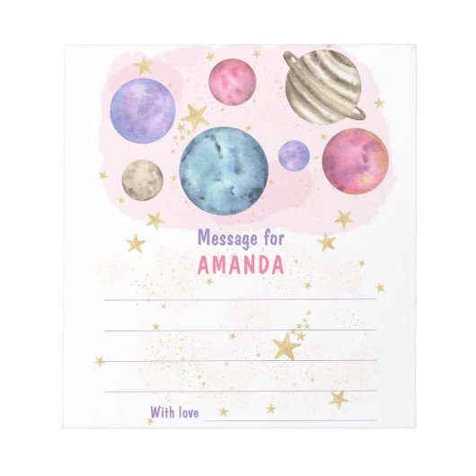 Bloc-note Message de capsule temporelle d'anniversaire de GA (Devant)
