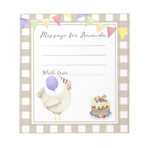 Bloc-note Message de capsule temporelle d'anniversaire de po