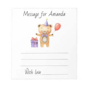 Bloc-note Message de capsule temporelle d'anniversaire d'our