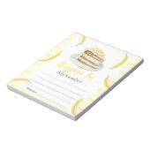 Bloc-note Message de capsule temporelle de gâteau à la banan (Tourné)