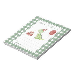 Bloc-note Message de capsule temporelle Dino anniversaire