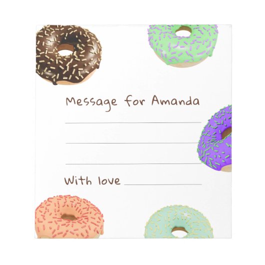 Bloc-note Message de capsule temporelle pour l'anniversaire (Devant)
