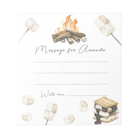 Bloc-note Message de capsule temporelle pour le 1er annivers (Devant)