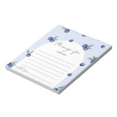 Bloc-note Message de la capsule à temps doux aux bleuets (Tourné)