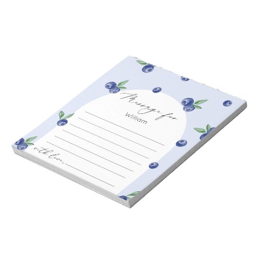 Bloc-note Message de la capsule à temps doux aux bleuets (Tourné)