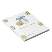 Bloc-note Message de la capsule d'anniversaire de biscuits e (Incliné)