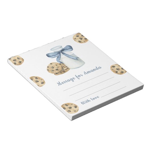 Bloc-note Message de la capsule d'anniversaire de biscuits e (Incliné)