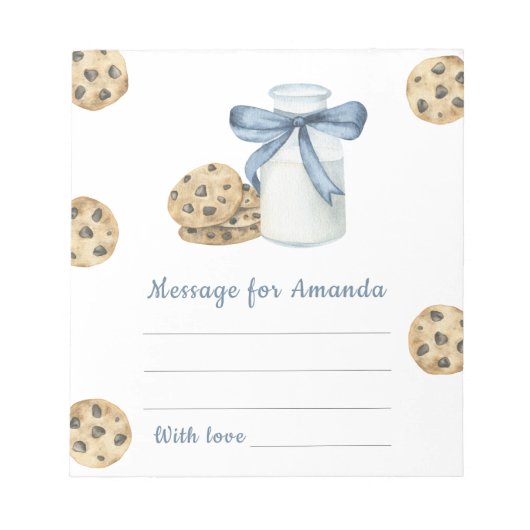 Bloc-note Message de la capsule d'anniversaire de biscuits e (Devant)