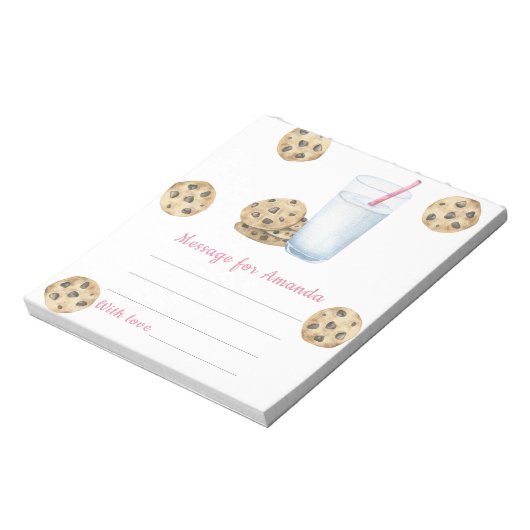 Bloc-note Message de la capsule d'anniversaire de biscuits e (Tourné)