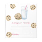 Bloc-note Message de la capsule d'anniversaire de biscuits e (Devant)