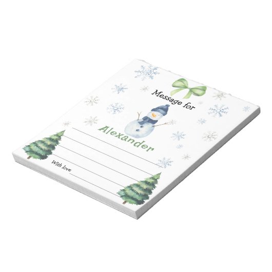 Bloc-note Message de la capsule de l'anniversaire de Winter (Tourné)