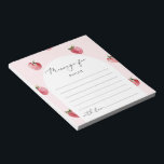 Bloc-note Message de la capsule de mûre de fraise<br><div class="desc">Message de capsule de mûre de fraise à temps doux Notepad. Des éléments correspondants sont disponibles.</div>