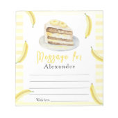 Bloc-note Message de la capsule du gâteau de banane (Devant)