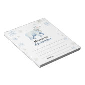 Bloc-note Message de la capsule temporelle de l'ours polaire (Incliné)