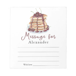Bloc-note Message de la capsule temporelle des Pancakes